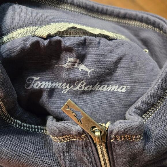 Tommy Bahamas navy blue quarter zip pull over size 3XL - Picture 5 of 7